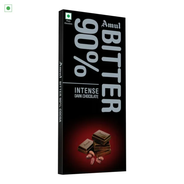 Amul Bitter 90% Intense Dark Chocolate